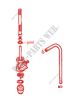 Réservoir, robinet essence, O-ring filtre du réservoir pour Honda XLR 16075-GHB-720